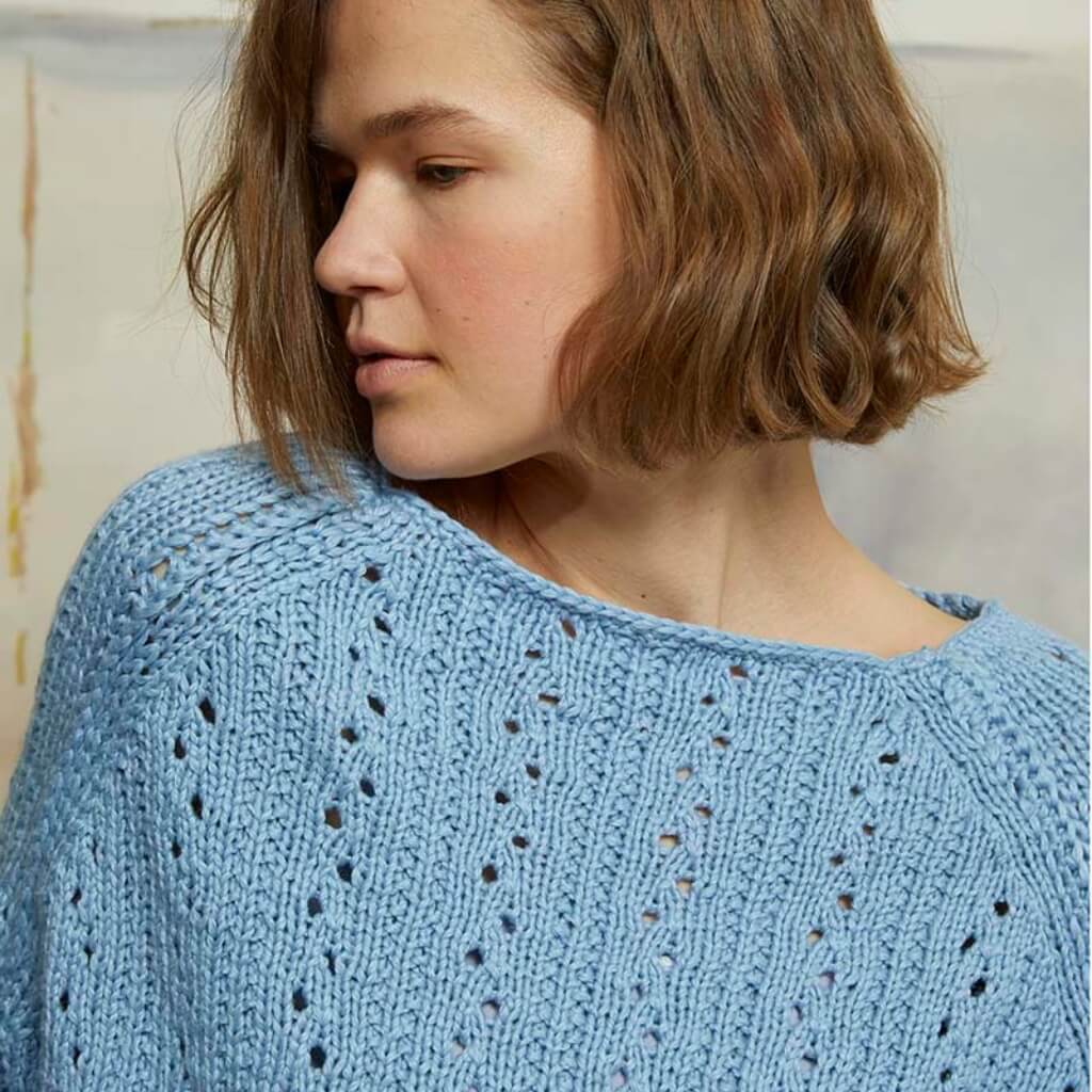 Lang Yarns Pattern Pullover mit Lochmuster Strickanleitung - Lang Yarns (PDF) bei bei bei bei bei bei bei bei Lieblingsgarn