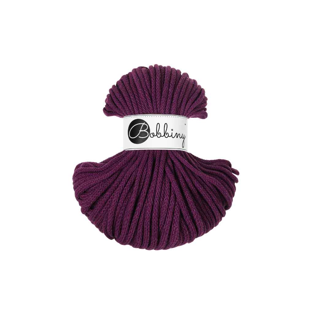 Bobbiny Makrameegarn Aubergine Bobbiny Premium Kordel 5 mm x 50 m Lieblingsgarn