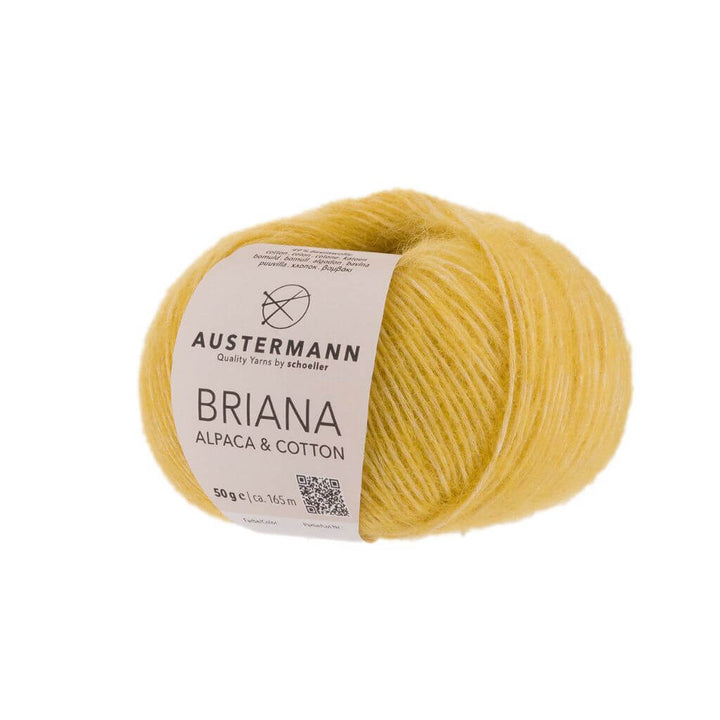 Austermann Briana Alpaca &amp; Cotton 50g, Farbe 01 Gelb – Alpaka und Baumwolle bei Lieblingsgarn