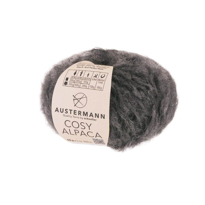 Austermann Cosy Alpaca, Farbe 9 anthrazit me – Alpaka, Baumwolle und Schurwolle bei Lieblingsgarn