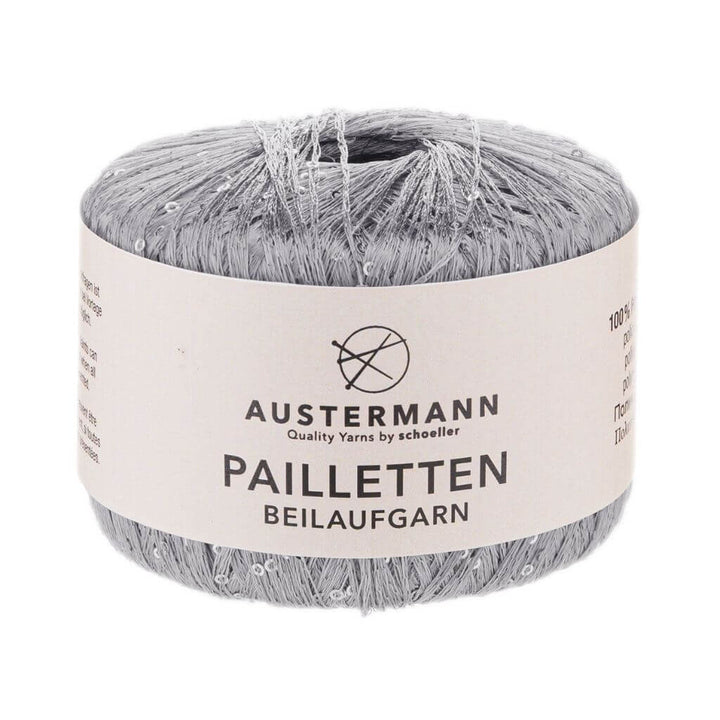 Austermann 4 - Silber Austermann Pailletten 25g Beilaufgarn Lieblingsgarn