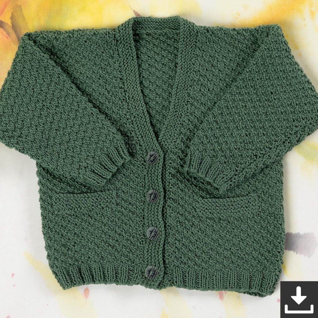 Lang Yarns Pattern Babyjacke mit Schachbrettmuster Strickanleitung - Lang Yarns (PDF) Lieblingsgarn