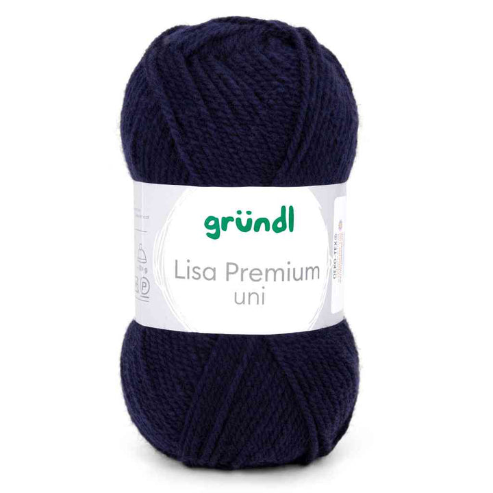 Gründl Lisa Premium Uni, Farbe 19  marine – Synthetik bei Lieblingsgarn