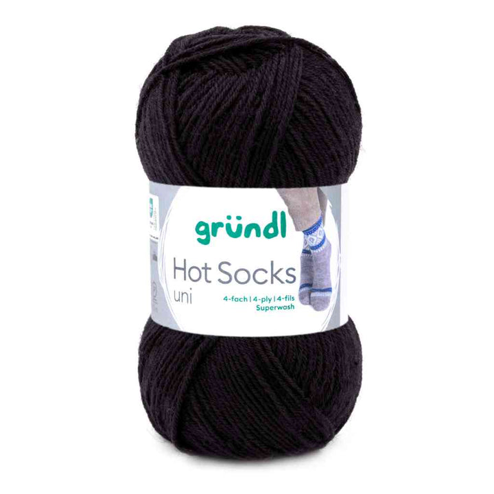 Gründl 18 -schwarz Gründl Hot Socks uni 50 Sockenwolle Lieblingsgarn