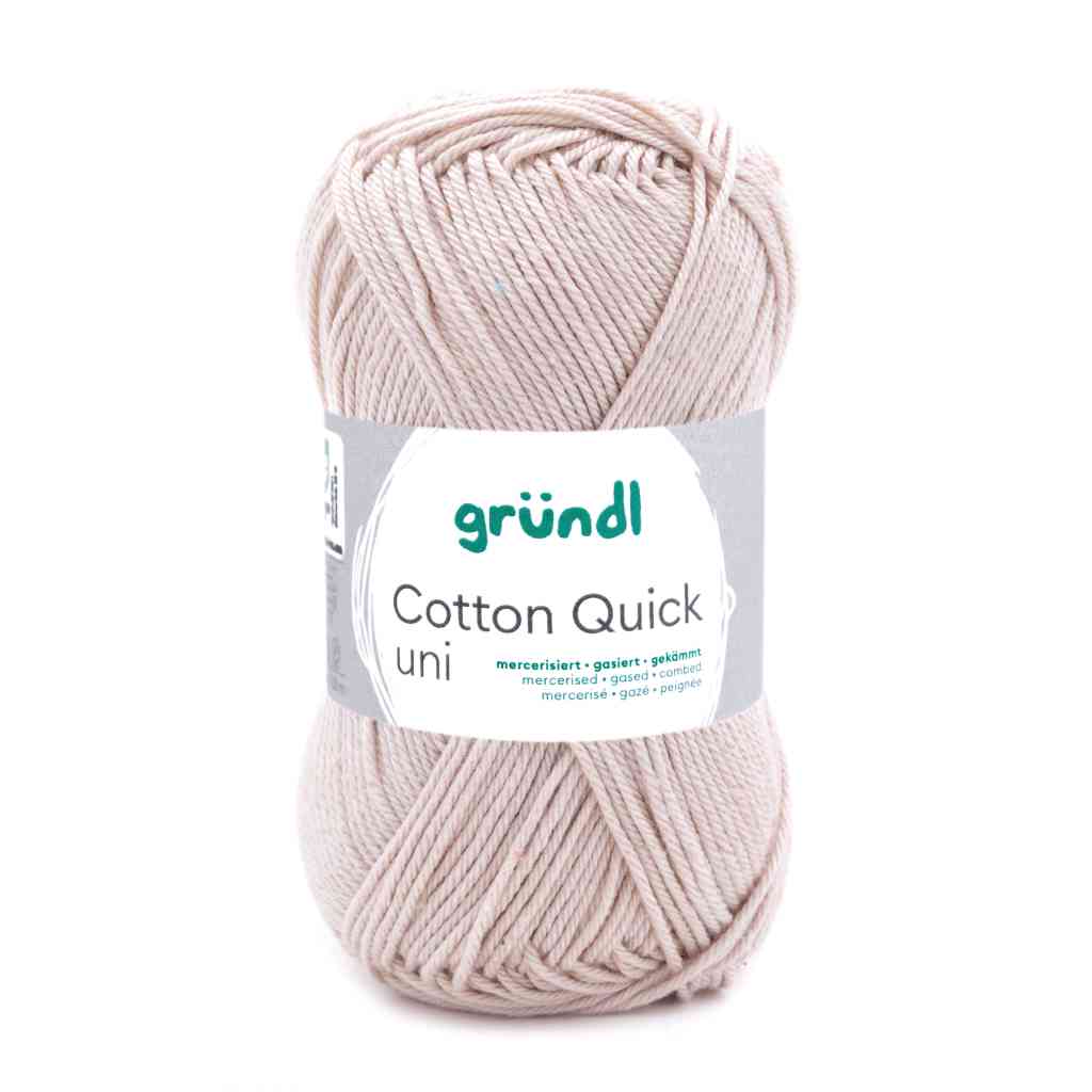 Gründl Cotton Quick Uni, Farbe 102  sand – Baumwolle bei Lieblingsgarn