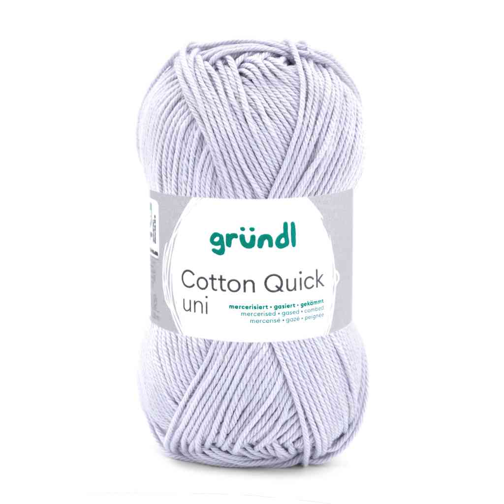 Gründl Cotton Quick Uni, Farbe 129  hellgrau – Baumwolle bei Lieblingsgarn