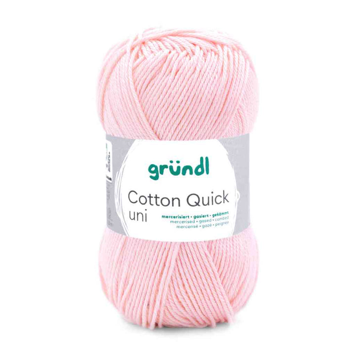Gründl Cotton Quick Uni, Farbe 133  hellrosa – Baumwolle bei Lieblingsgarn