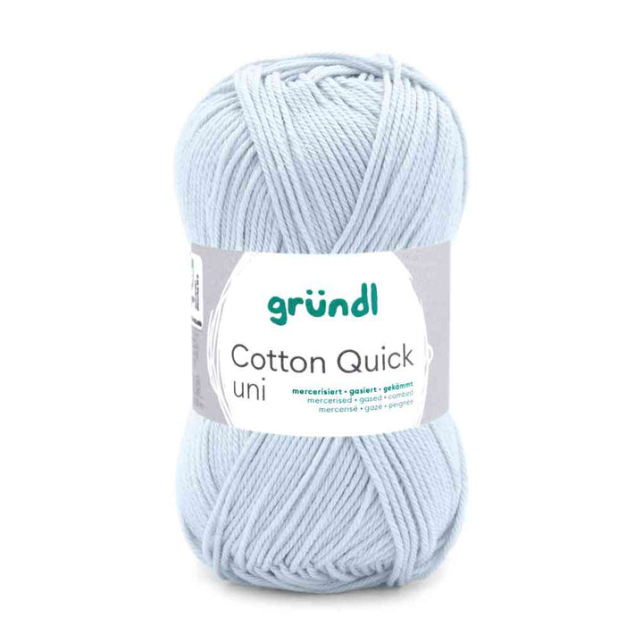Gründl Cotton Quick Uni, Farbe 162  blassblau – Baumwolle bei Lieblingsgarn