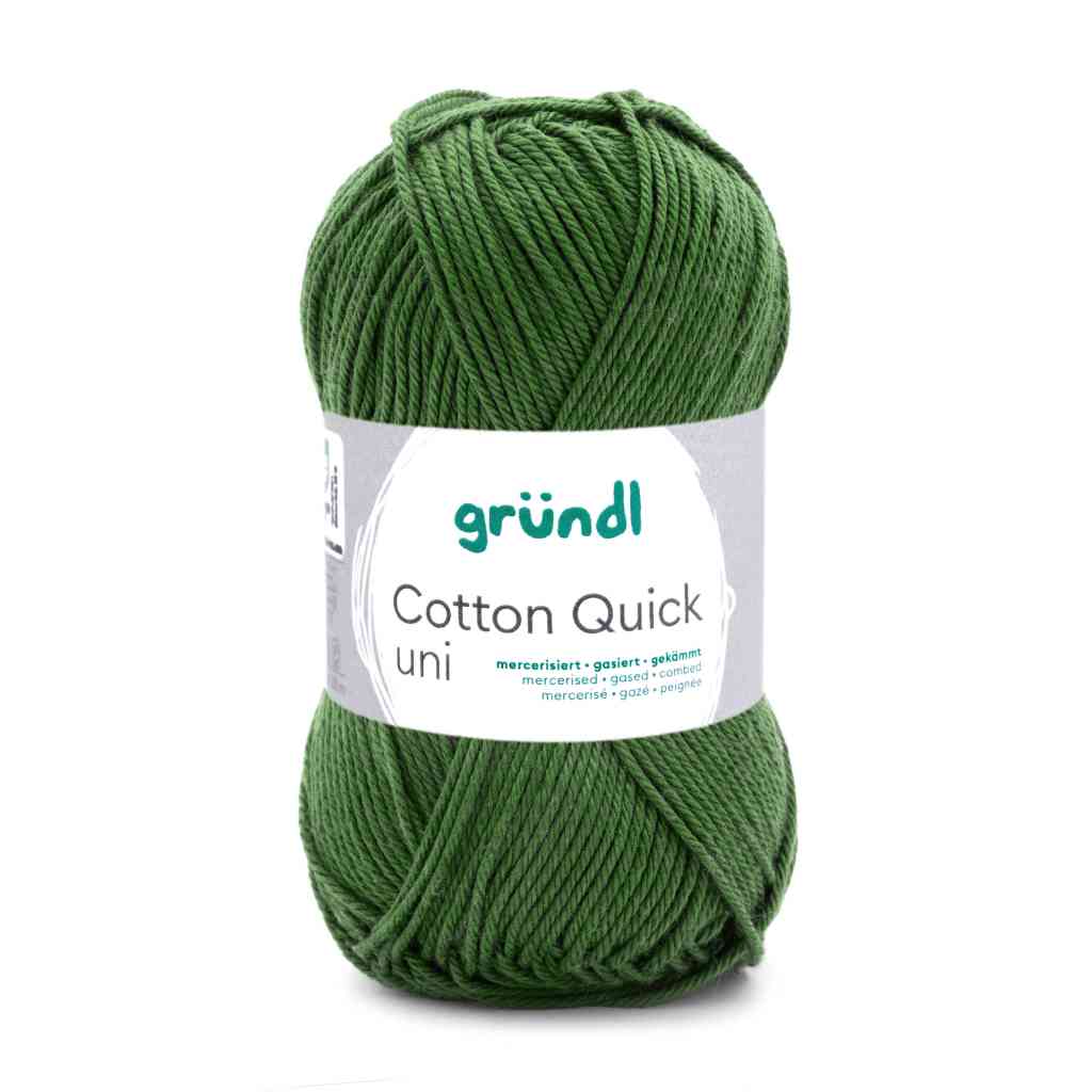 Gründl Cotton Quick Uni, Farbe 166  moos – Baumwolle bei Lieblingsgarn