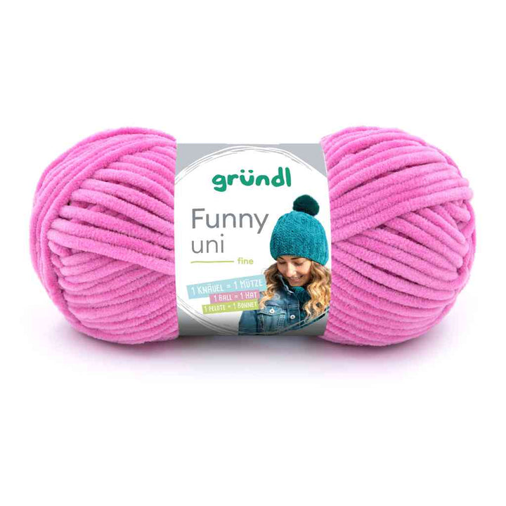 Gründl 10 -fuchsia Gründl Funny uni Wolle Lieblingsgarn