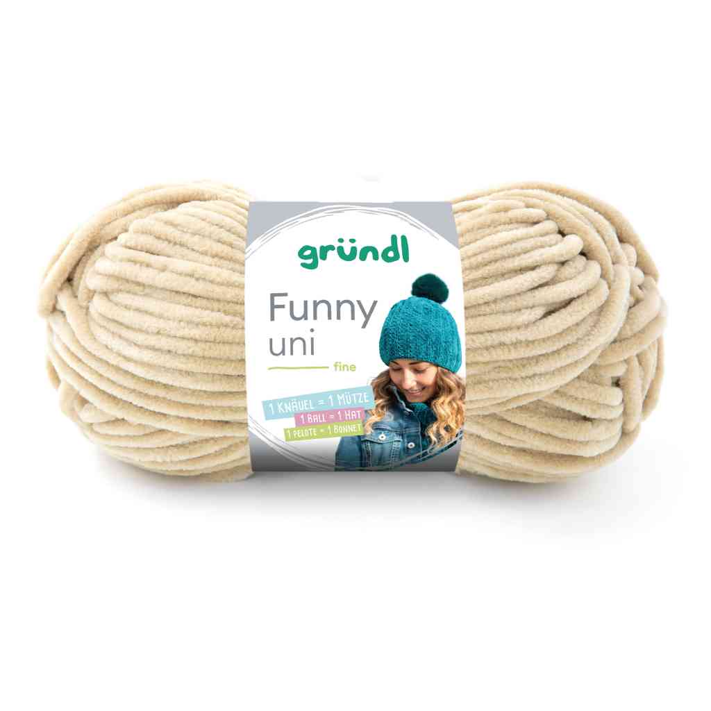 Gründl 19 -beige Gründl Funny uni Wolle Lieblingsgarn