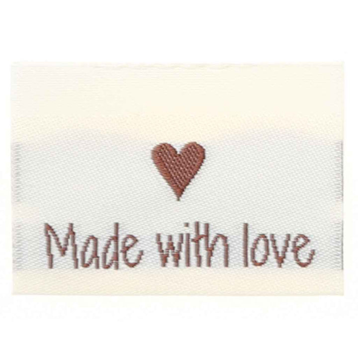 Go Handmade Made with Love Go Handmade Gewebte Label 35 x 19 mm Lieblingsgarn