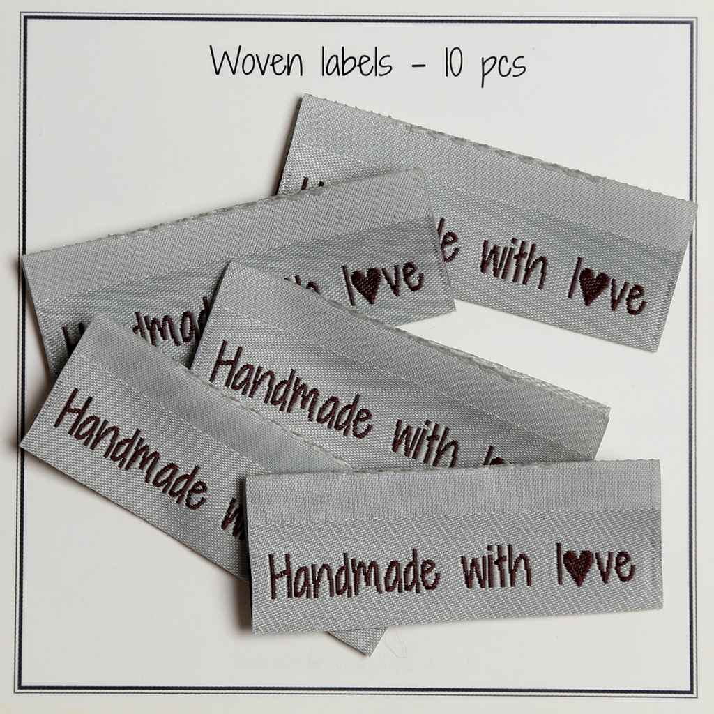Go Handmade Handmade with Love Go Handmade Gewebte Label 50x11,5mm Lieblingsgarn