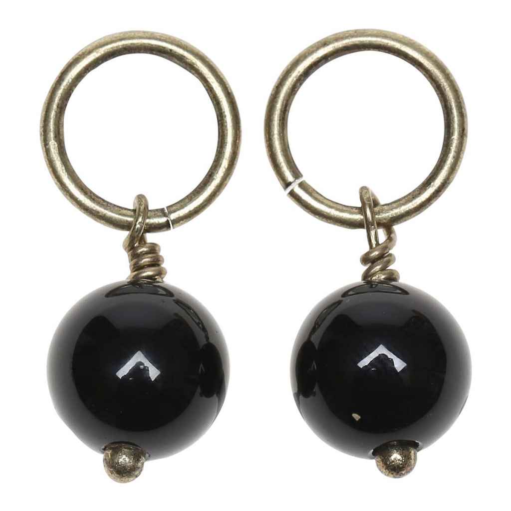 Go Handmade Black Agate, Antique Go Handmade Maschenmarkierer mit Edelstein Lieblingsgarn