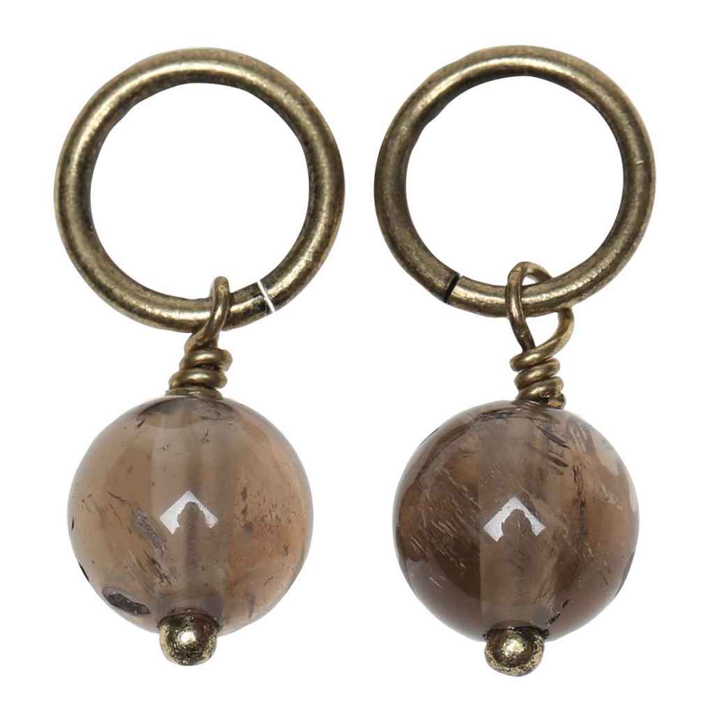 Go Handmade Smoky Quartz, Antique Go Handmade Maschenmarkierer mit Edelstein Lieblingsgarn