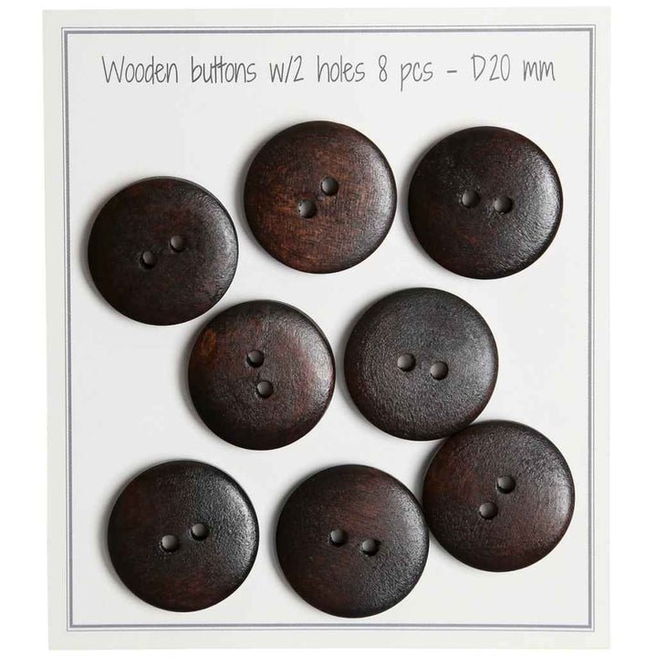 Go Handmade 20 mm / Dark Brown Go Handmade Holz Knöpfe UFO-Form Lieblingsgarn