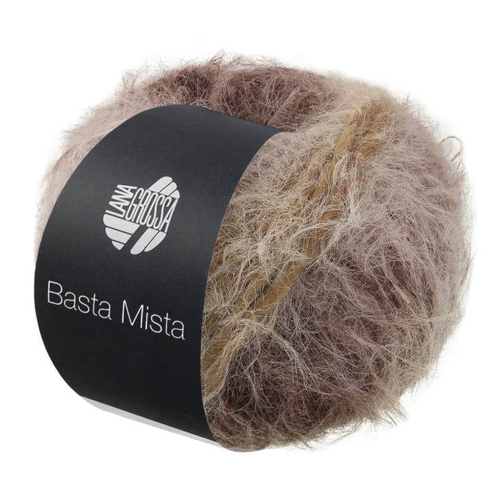 Lana Grossa Basta Mista, Farbe 118 Taupe/Graubraun/Mokka/Grau /Hellbeige – Schurwolle und Synthetik bei Lieblingsgarn