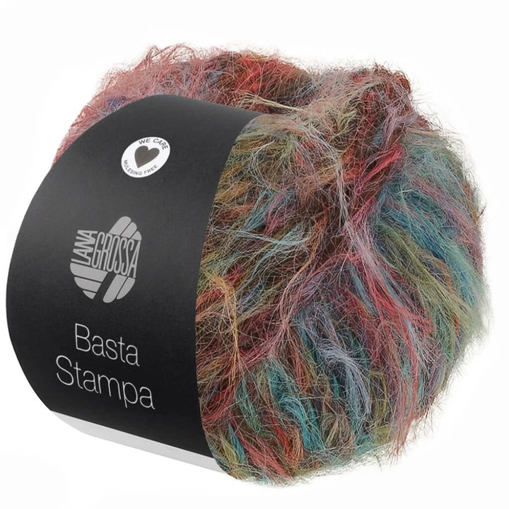 Lana Grossa 204 - Gelb/Rosa/Rot/Minttürkis/Blau Lana Grossa Basta Stampa Lieblingsgarn