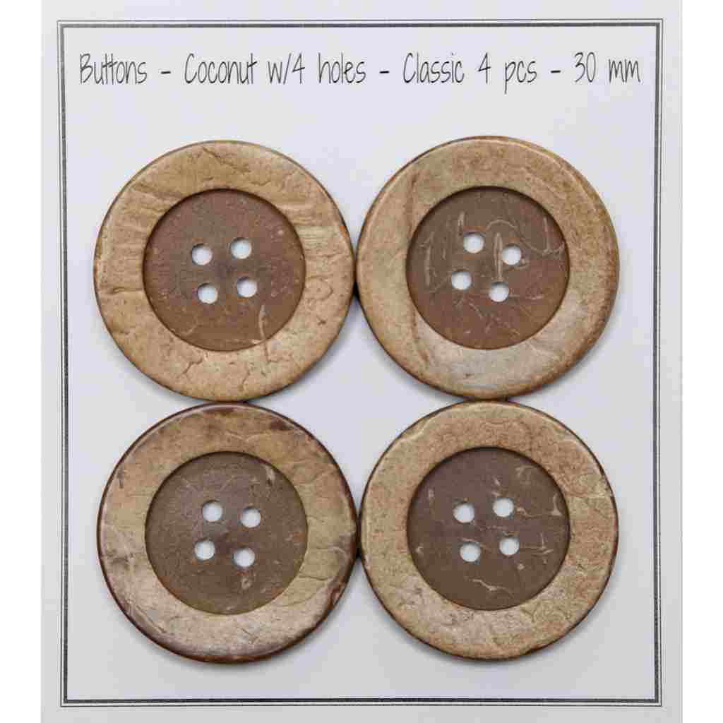 Go handmade Coconut button - Classic
