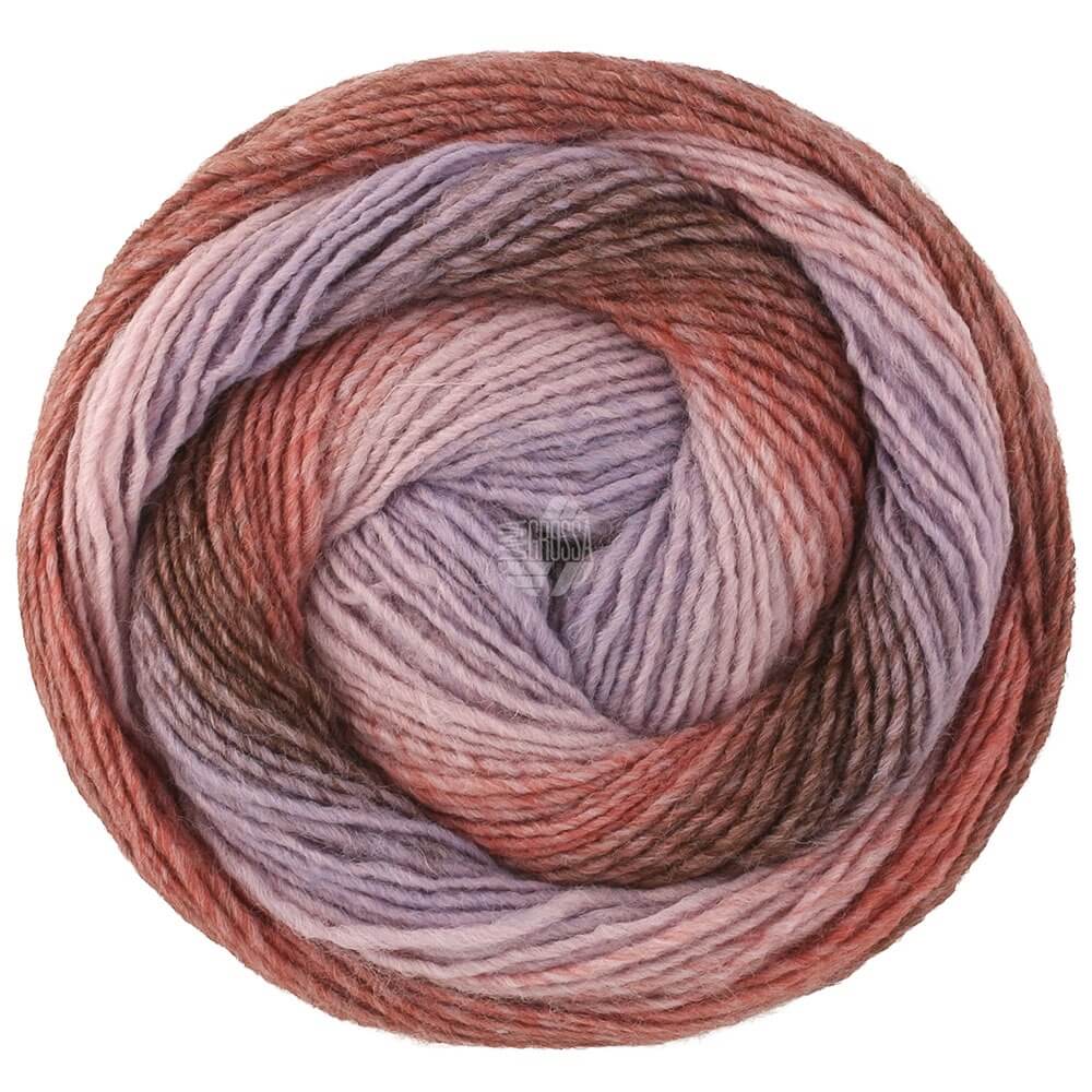 Lana Grossa Gomitolo Versione - Bobbel Wolle, Farbe 465 Graubraun/Rosenholz/Mauve/Flieder – Acryl, Merino bei Lieblingsgarn