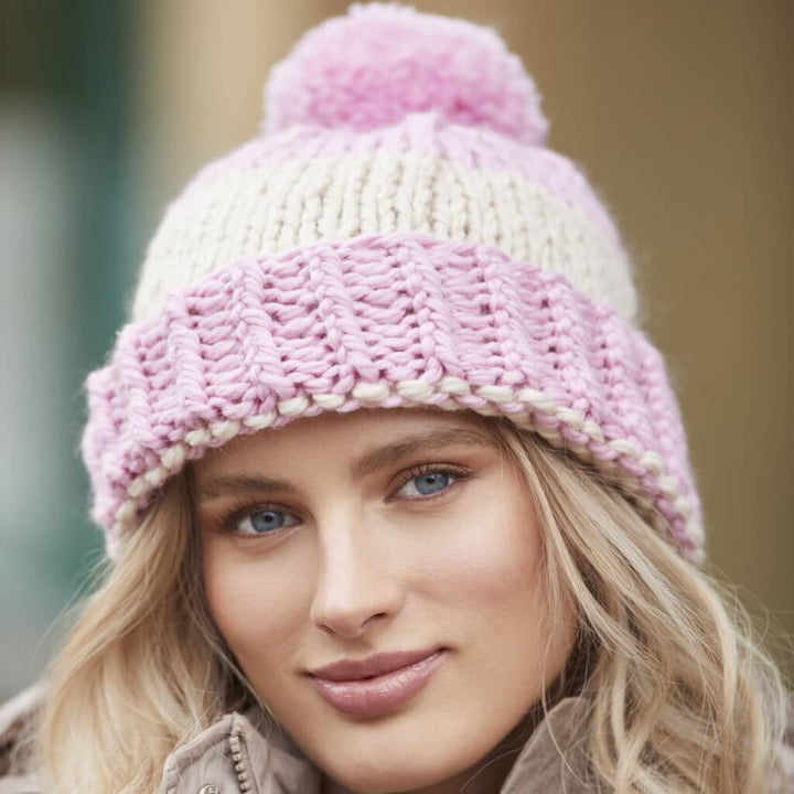 Rowan Big Wool Striped Hat - Rowan Quick Knits Lieblingsgarn