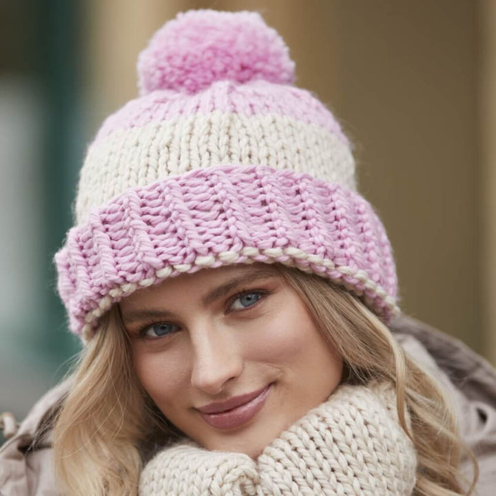 Rowan Big Wool Striped Hat - Rowan Quick Knits Lieblingsgarn