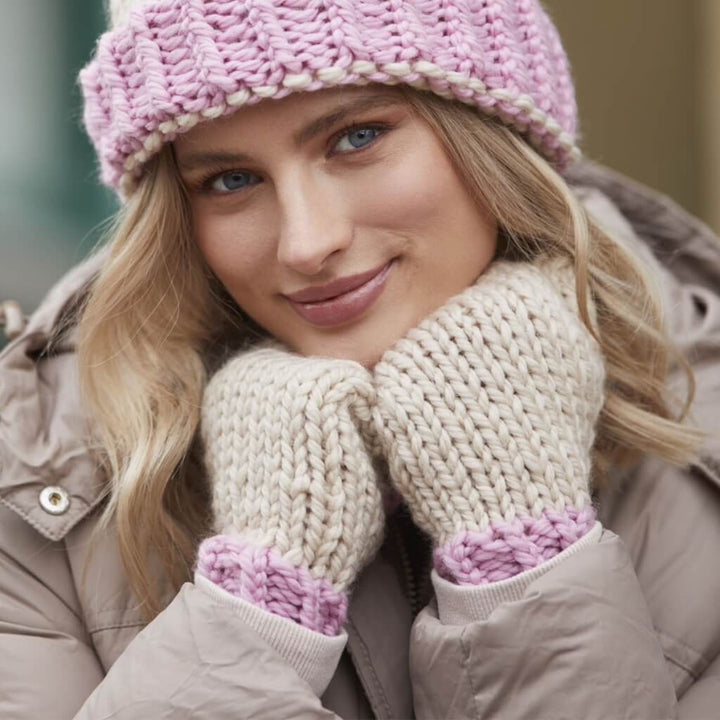 Rowan Big Wool gestreifte Fäustlinge - Rowan Quick Knits Lieblingsgarn