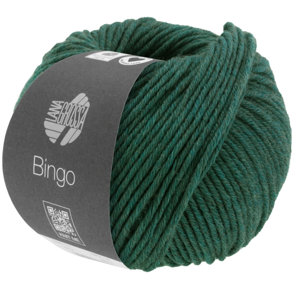 Lana Grossa Stricken &amp; Häkeln 1028 - Dunkelgrün meliert Lana Grossa Bingo 50g Lieblingsgarn