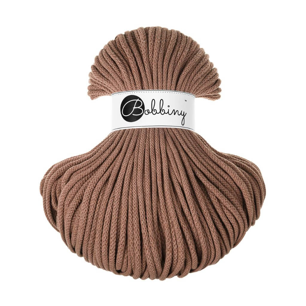Bobbiny Makrameegarn Mocha Mousse Bobbiny Premium Kordel 5mm x 100 Meter Lieblingsgarn