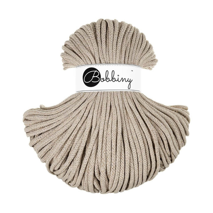 Bobbiny Makrameegarn Beige Bobbiny Premium Kordel 5 mm x 50 m Lieblingsgarn