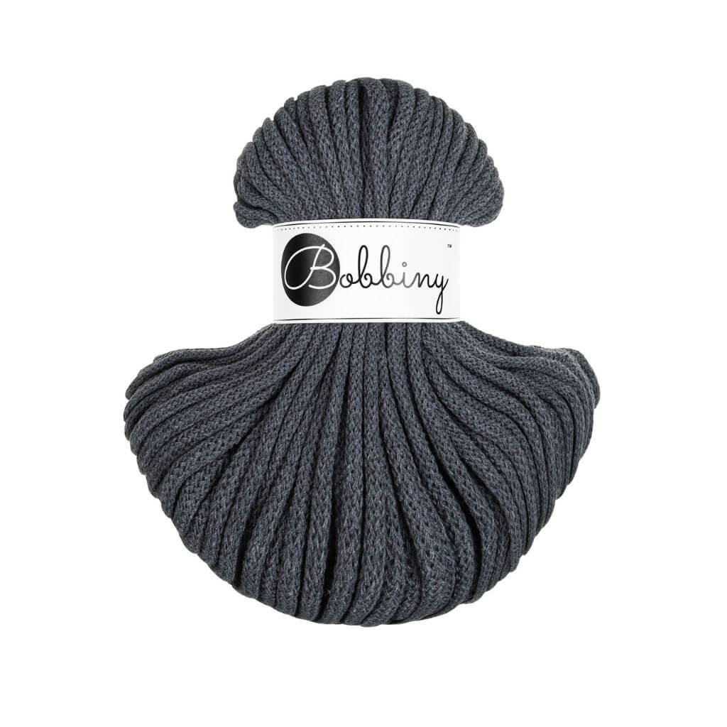 Bobbiny Makrameegarn Charcoal Bobbiny Premium Kordel 5 mm x 50 m Lieblingsgarn