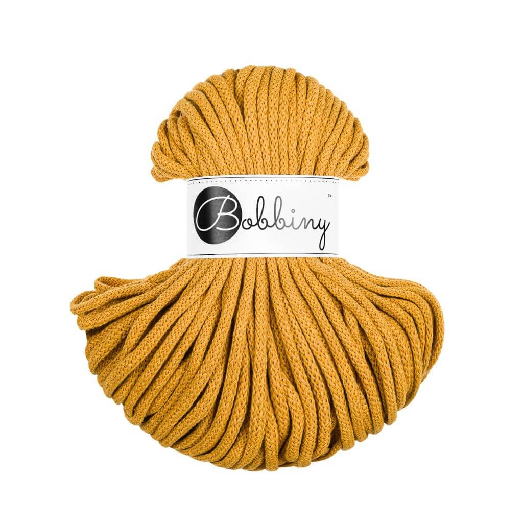 Bobbiny Makrameegarn Mustard Bobbiny Premium Kordel 5 mm x 50 m Lieblingsgarn