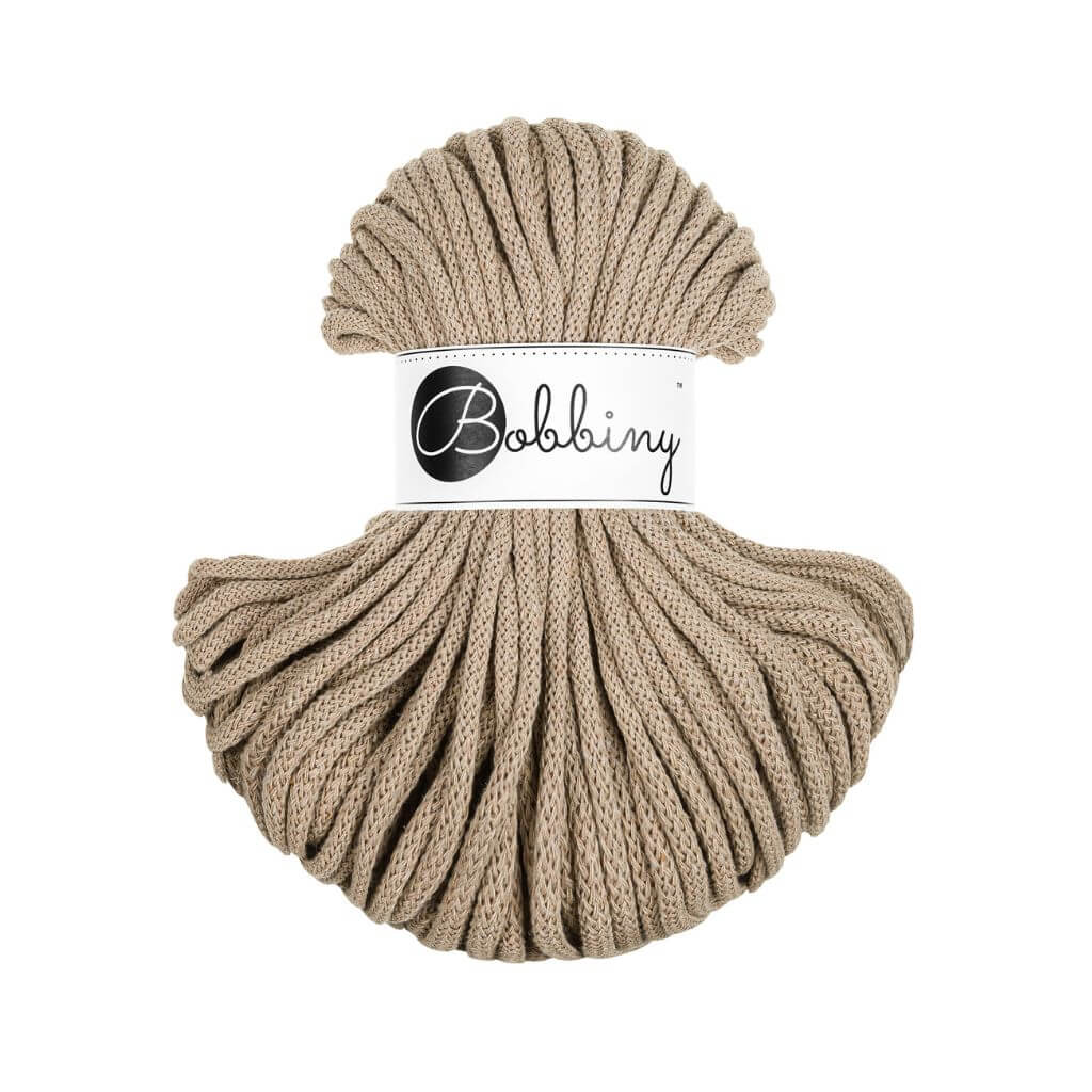Bobbiny Makrameegarn Sand Bobbiny Premium Kordel 5 mm x 50 m Lieblingsgarn
