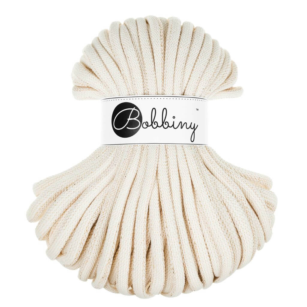 Bobbiny Golden Natural Bobbiny Jumbo Kordel 9 mm x 30 m Lieblingsgarn