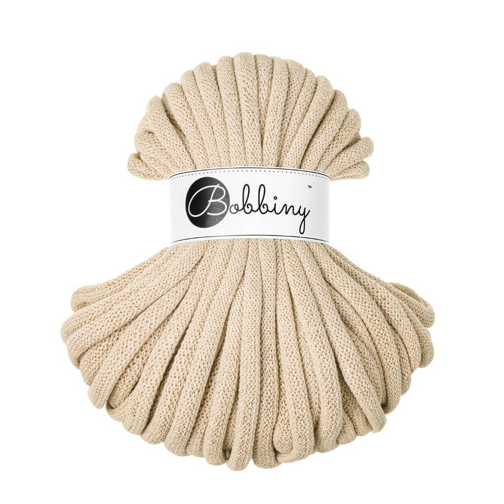 Bobbiny Golden Warm Beige Bobbiny Jumbo Kordel 9 mm x 30 m Lieblingsgarn