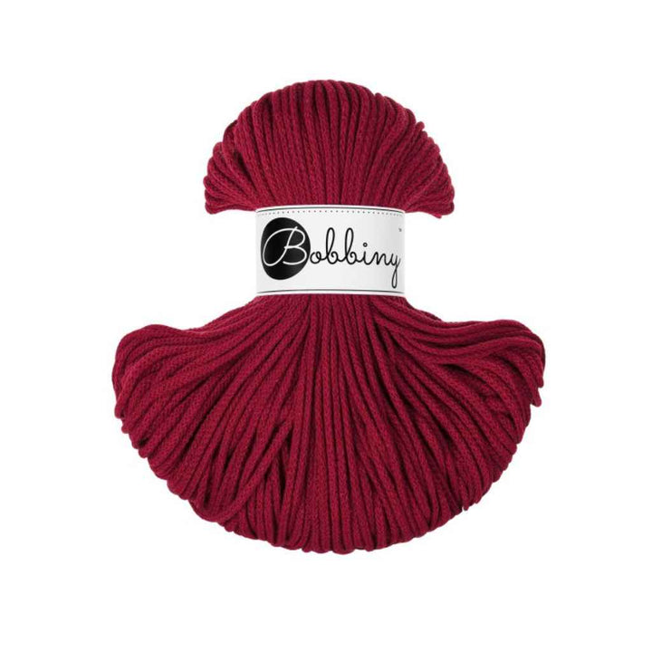 Bobbiny Kordel Junior 3mm x 100 m, Farbe Red Velvet – Baumwolle bei Lieblingsgarn