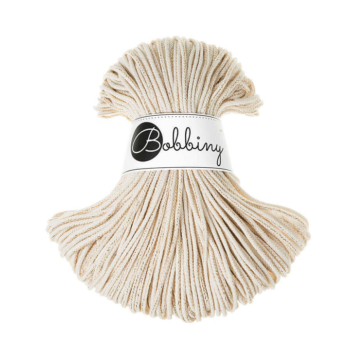Bobbiny Makramee Golden Natural Bobbiny Kordel Junior 3mm x 100 m Lieblingsgarn