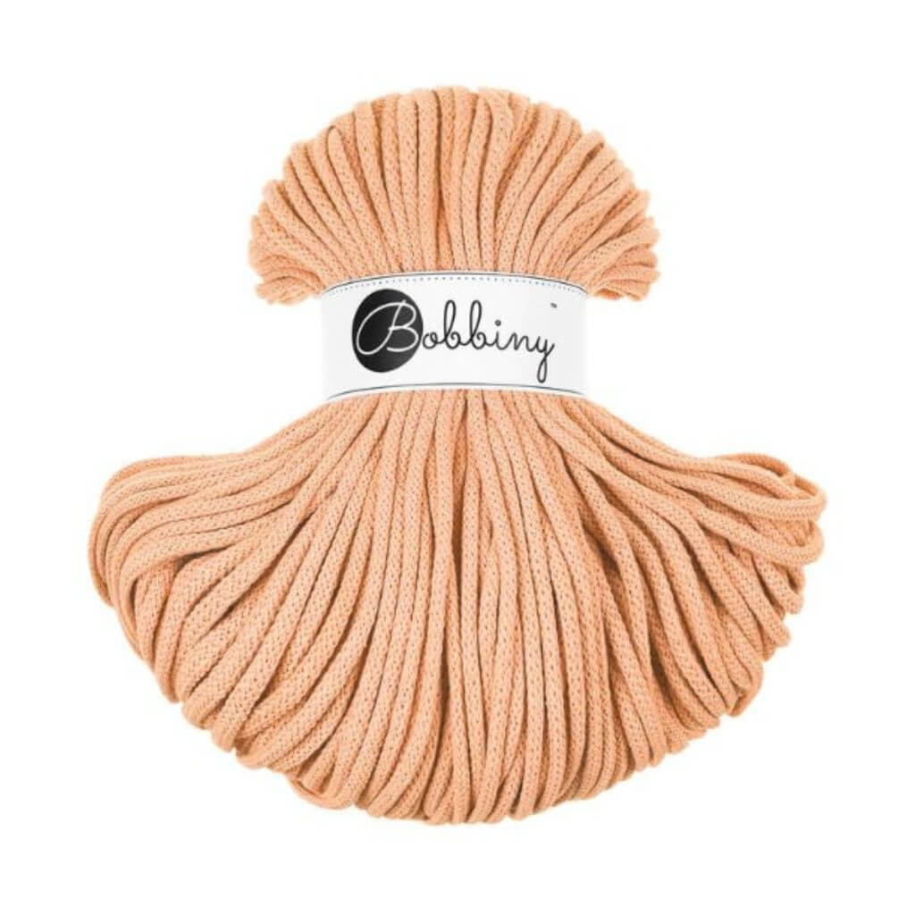 Bobbiny Makrameegarn Peach Fuzz Bobbiny Kordel 5mm x 100 Meter Lieblingsgarn