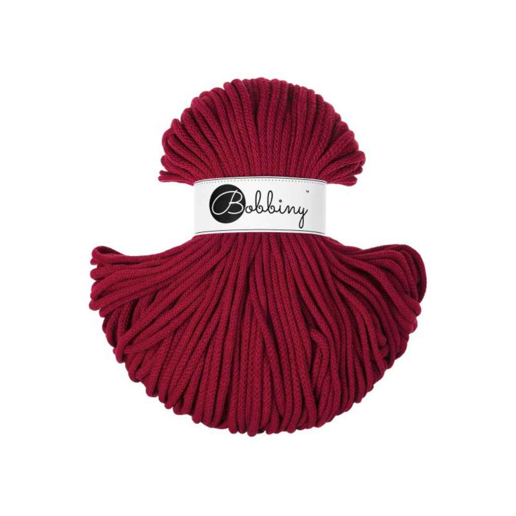 Bobbiny Premium Kordel 5mm x 100 Meter, Farbe Red Velvet – Baumwolle bei Lieblingsgarn