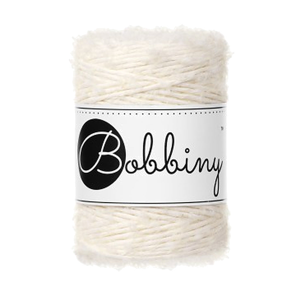 Bobbiny Bouclé Makramee Garn 1,5mm, Farbe Natural – Baumwolle bei Lieblingsgarn
