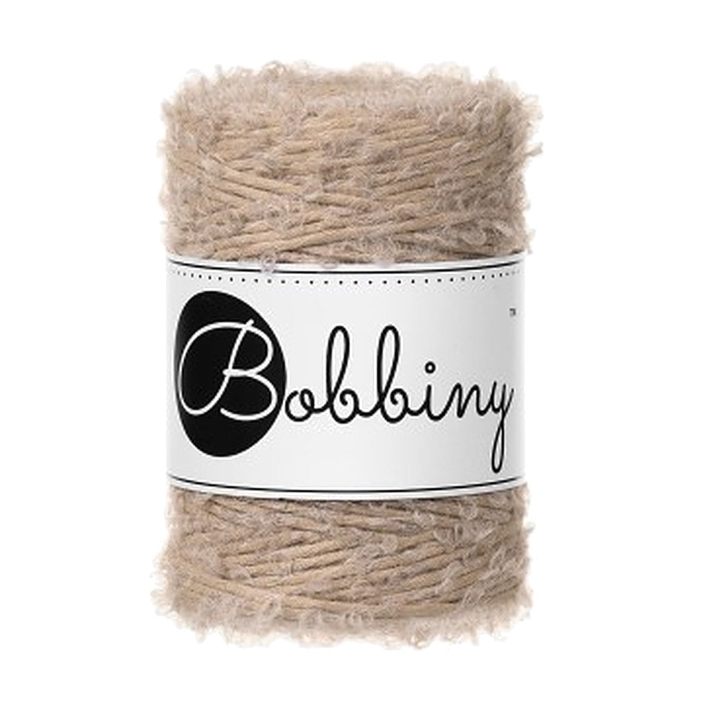 Bobbiny Bouclé Makramee Garn 1,5mm, Farbe Sand – Baumwolle bei Lieblingsgarn