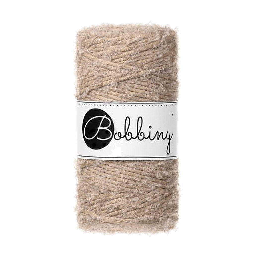 Bobbiny Boucle Makramee Garn 3mm, Farbe Sand – Baumwolle bei Lieblingsgarn