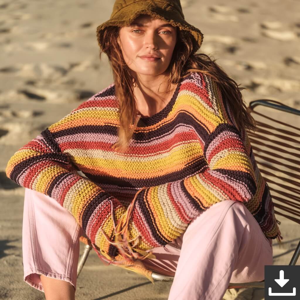 Lana Grossa Pattern Streifenpullover Strickset - Lana Grossa (PDF) bei bei bei bei bei bei bei bei bei bei Lieblingsgarn
