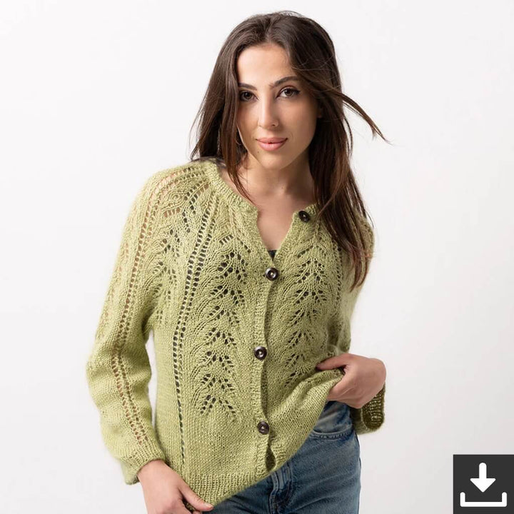 Pascuali Pattern Strickjacke Eyed Fern Strickanleitung - Pascuali (PDF) Lieblingsgarn