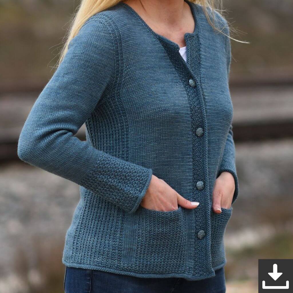 Christina Körber-Reith Monday in Blue Strickjacke - Christiana Körber-Reith (PDF) bei bei bei bei bei bei bei Lieblingsgarn