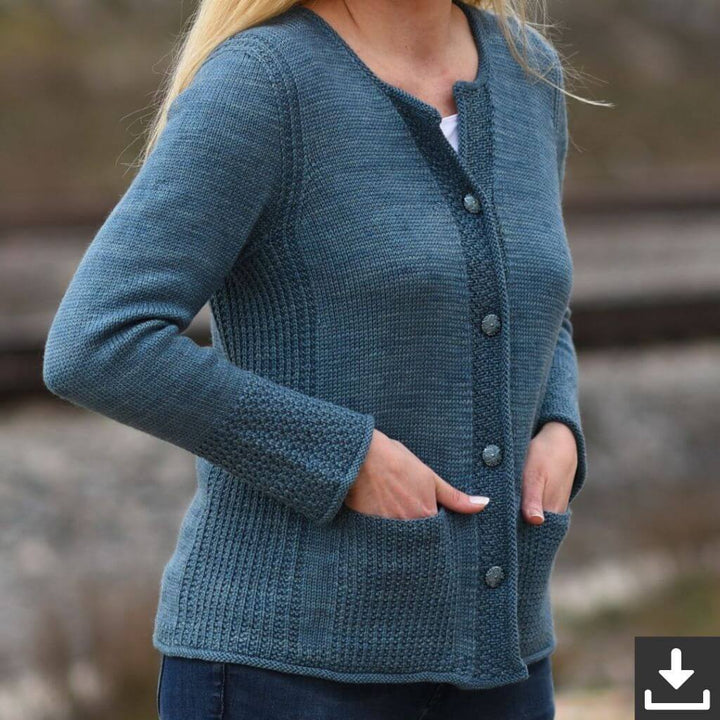 Christina Körber-Reith Monday in Blue Strickjacke - Christiana Körber-Reith (PDF) bei bei bei bei bei bei bei Lieblingsgarn