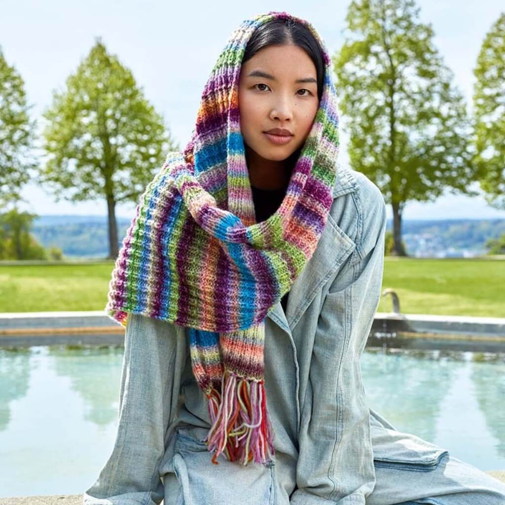 Bunter Schal Strickanleitung - Lang Yarns (PDF)