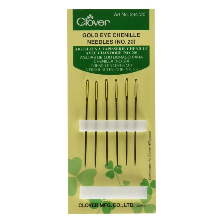 Clover Clover Chenillenadeln mit vergoldetem Öhr Lieblingsgarn