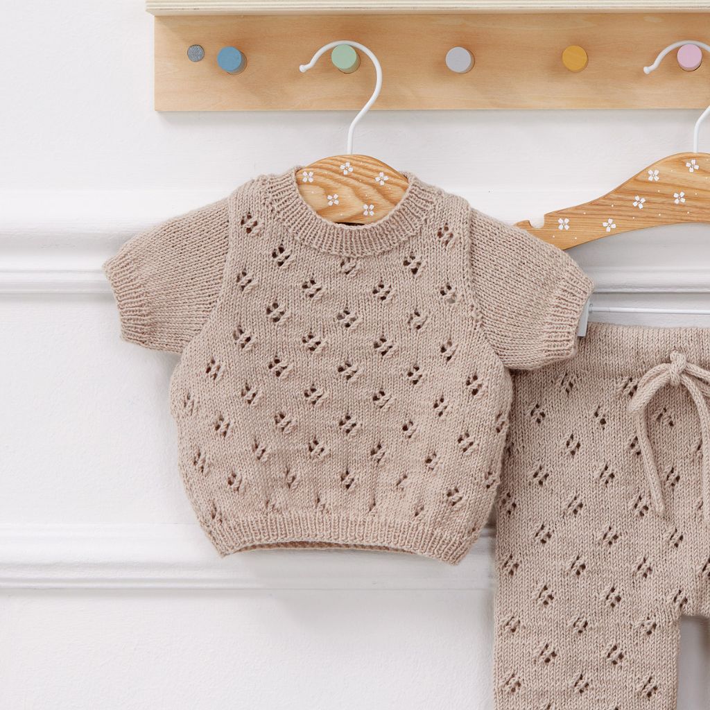 Lana Grossa Cool Wool Baby Kurzarmpulli - Lana Grossa Infanti Nr. 20 Modell 32 Lieblingsgarn