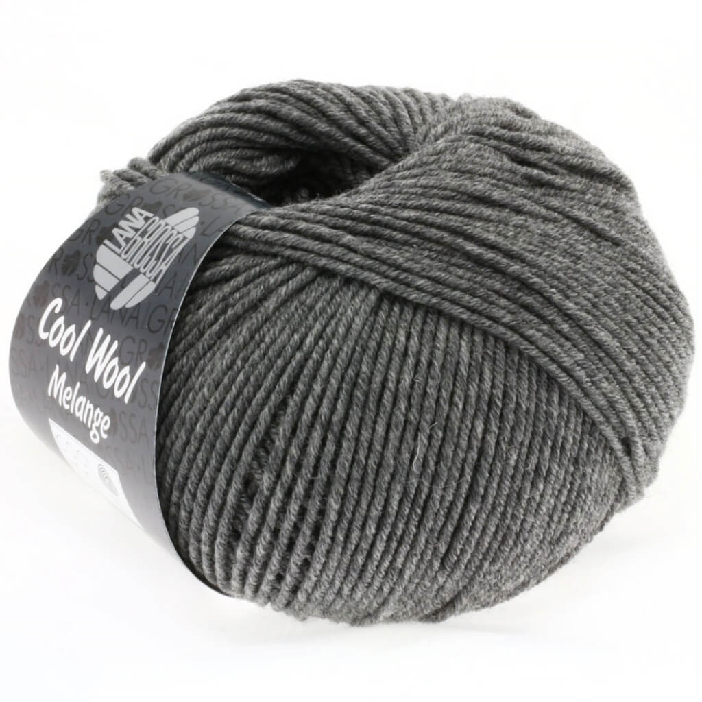 Lana Grossa 0412 - Dunkelgrau meliert Lana Grossa Cool Wool Mélange Lieblingsgarn
